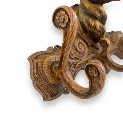 Fisher France Plastic Elk Stag Deer Head Coat Rack - Faux Antler Wall Hanging