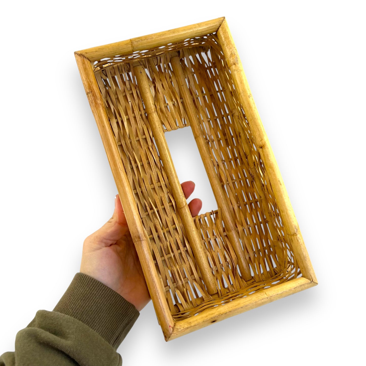 Cane Tissue Box Cover