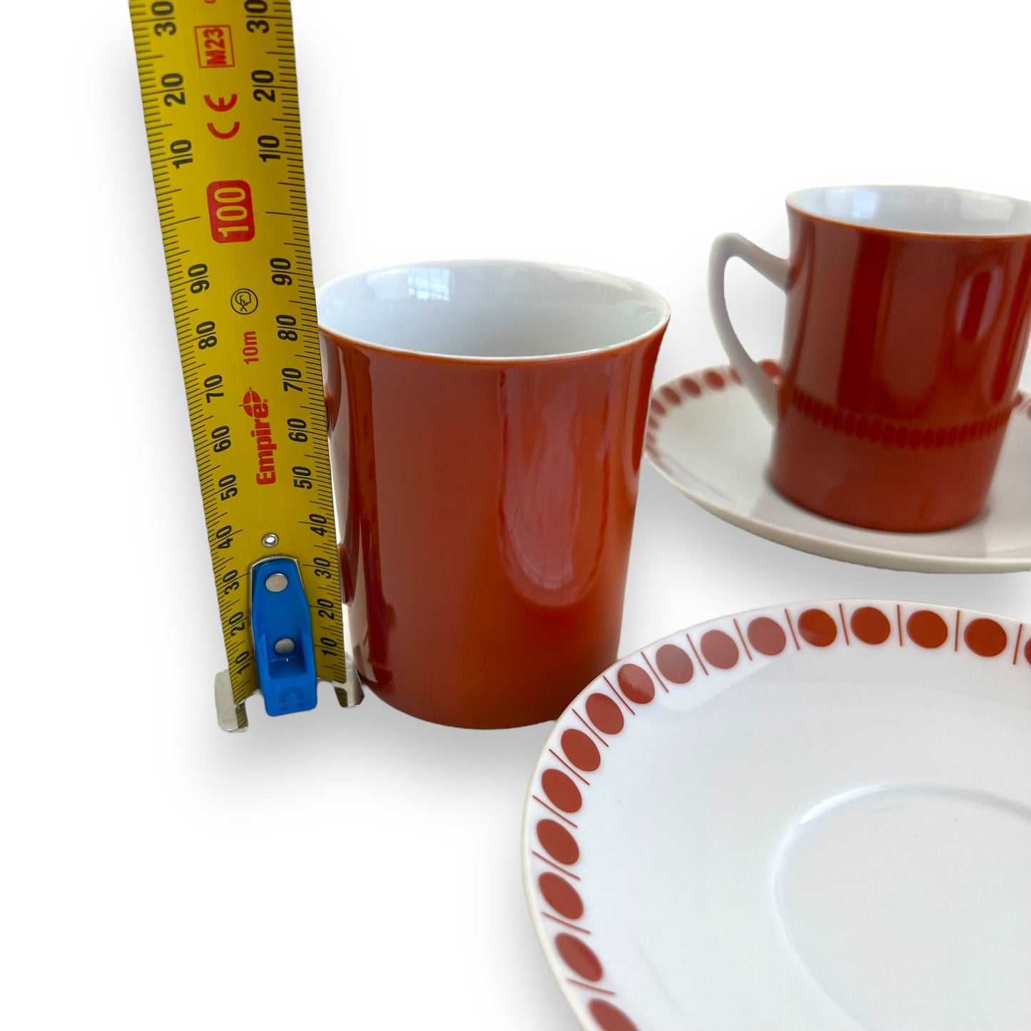 Westminister 1067 Red Cups x6 & Saucers x6 Set - Made in Australia