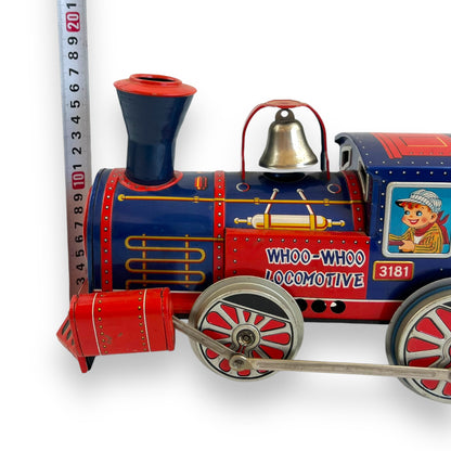 “Whoo-Whoo Locomotive” Tin Toy Train with Bell