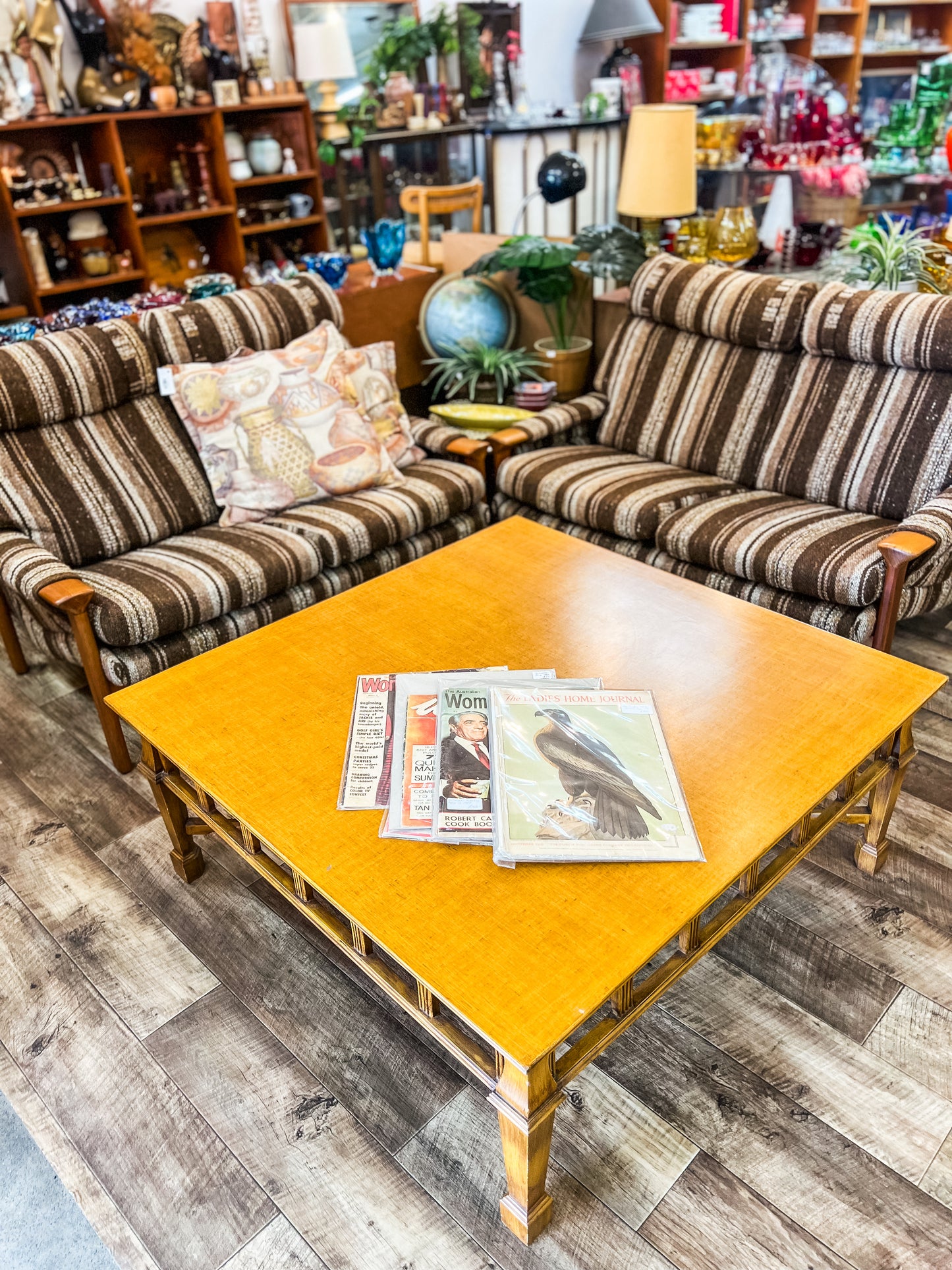 Large square coffee table with Decorative Arch Detail