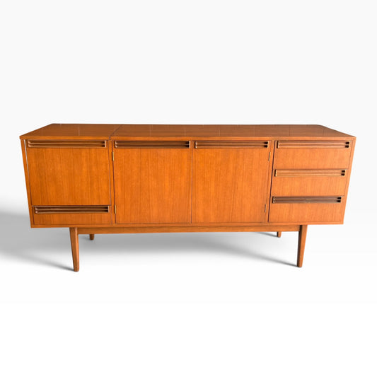 Wrightbuilt Mid-Century Teak Sideboard with Cocktail Bar