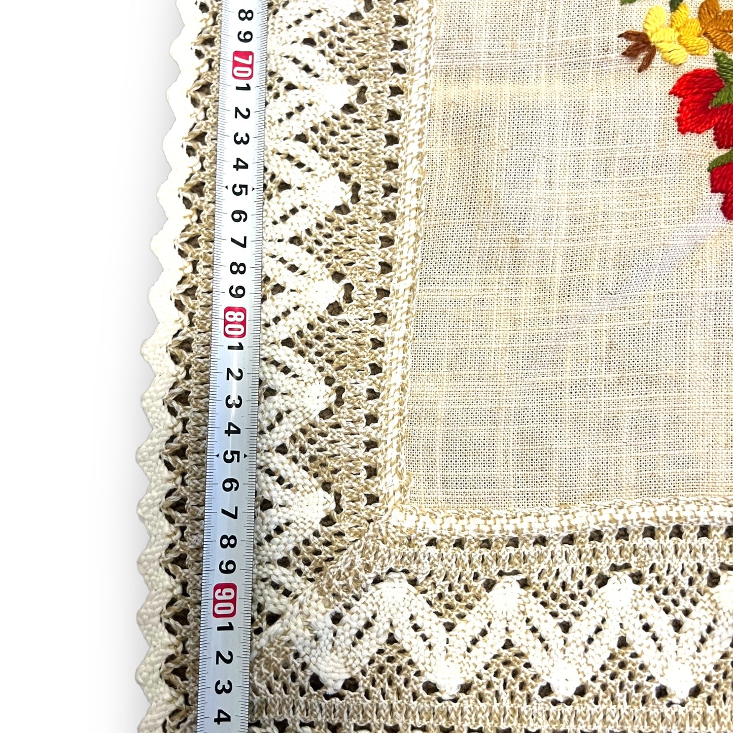 Vintage Flower Square Tablecloth