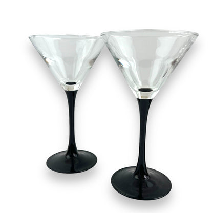 Luminarc Black Stem Martini Glass Set of 4