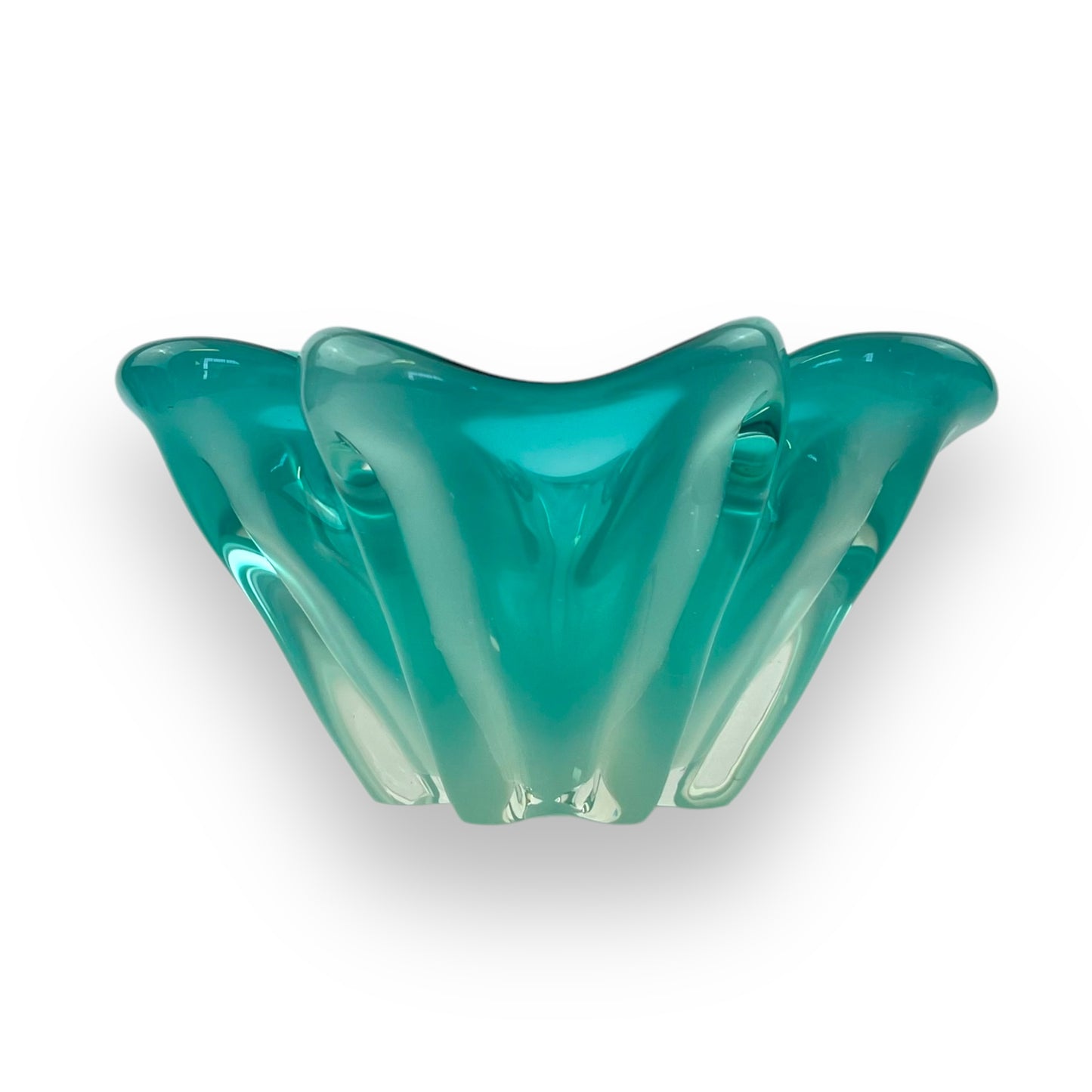 Light Blue Art Glass Dish