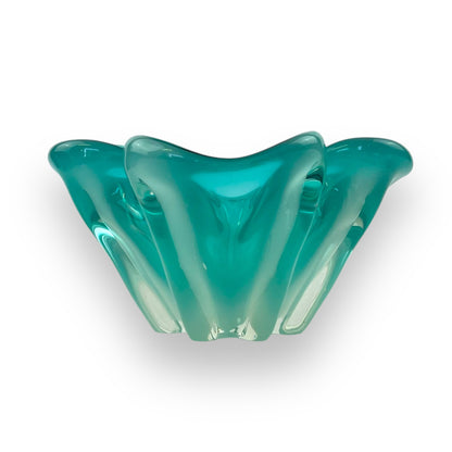 Light Blue Art Glass Dish