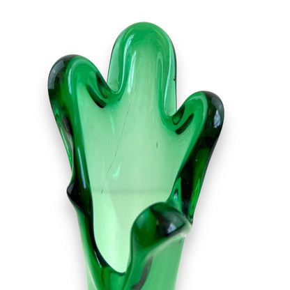 Green Finger Glass Vase
