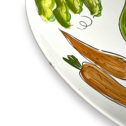 Hand-Painted Vegetables Serving Plate