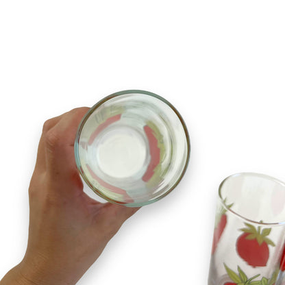 Strawberry Pattern Glass Set of 5