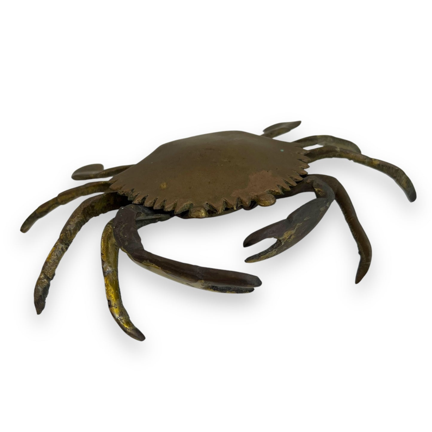 Brass crab ashtray/trinket box