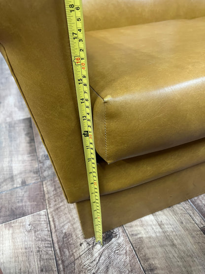 Mustard Vinyl Two-Seater Lounge
