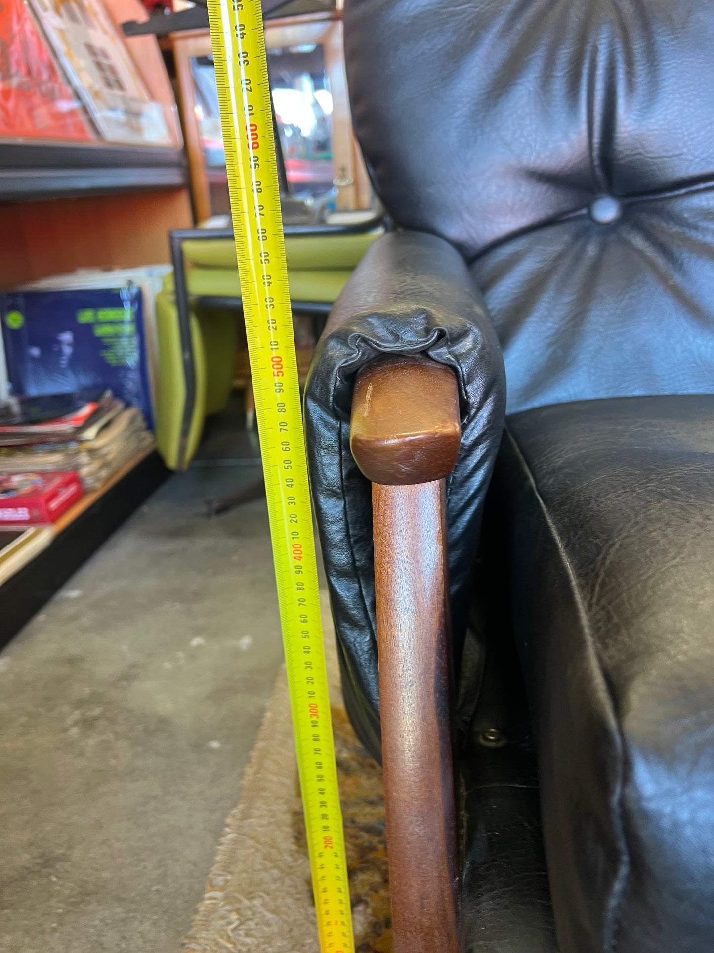 Black Vinyl 3-Seater Sofa by Mayline Furniture (Collingwood VIC) – Solid Timber Frame