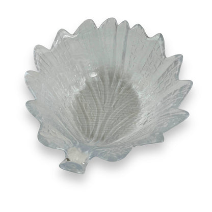 Orrefors (Sweden) "Eden" glass med sized leaf bowl designed by Lars Hellsten