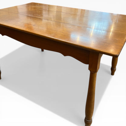 Solid Timber Dining Table – Warm Honey Oak Tone with Turned Legs