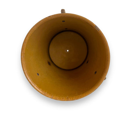 Mid Century Marquis Tripod Faux Teak Planter