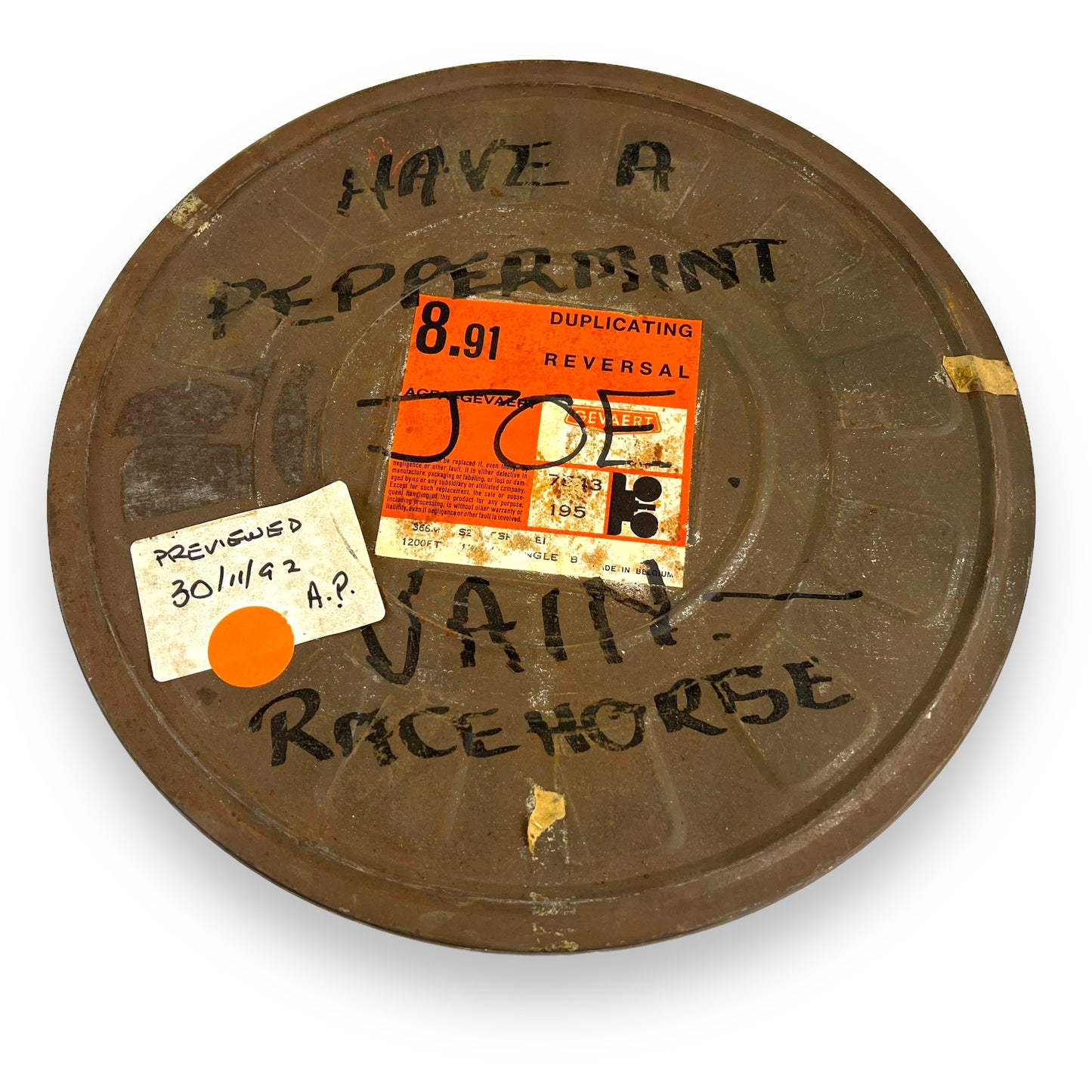 Large vintage film Reel Storage Tin