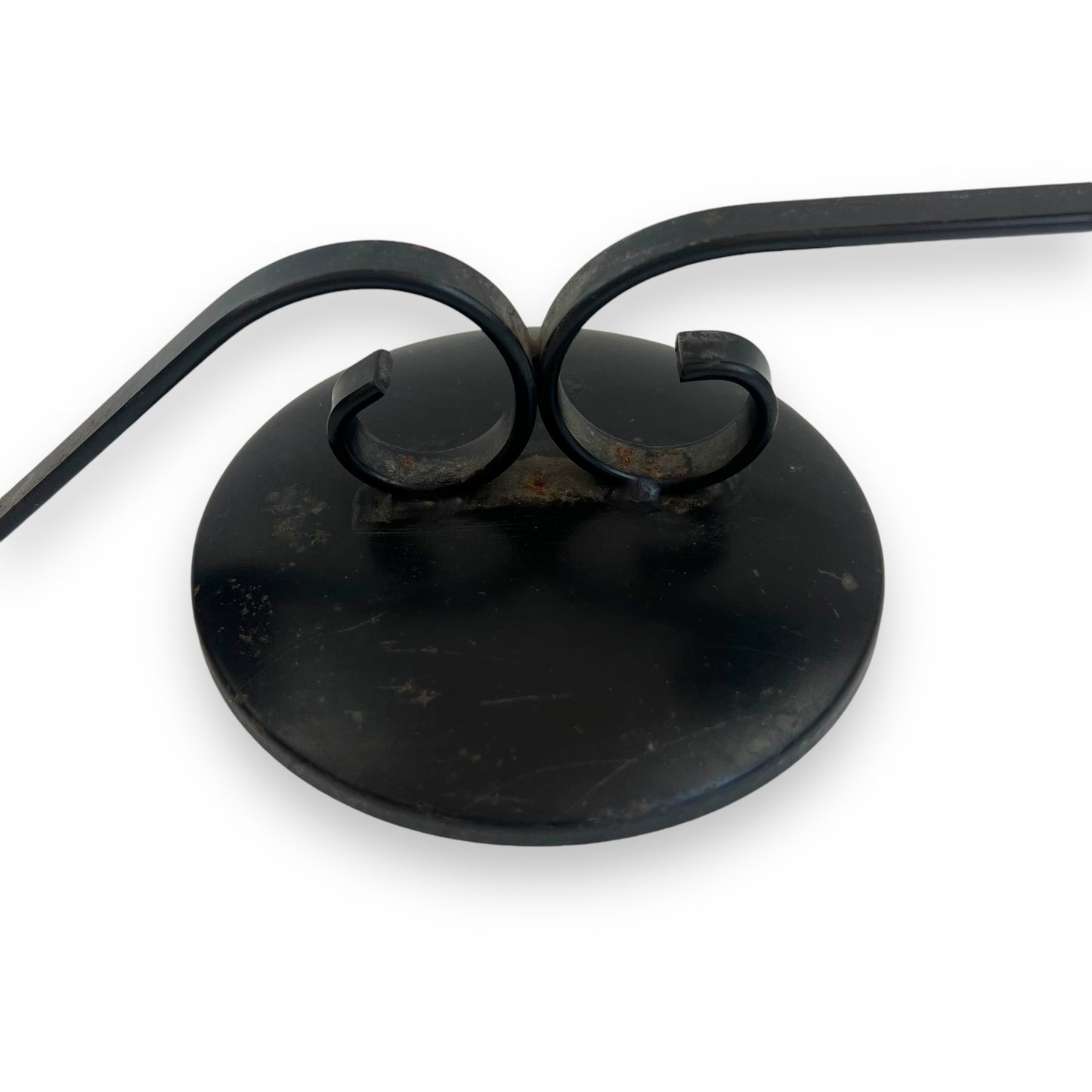 Black Metal Candlestick Holder with swirl design