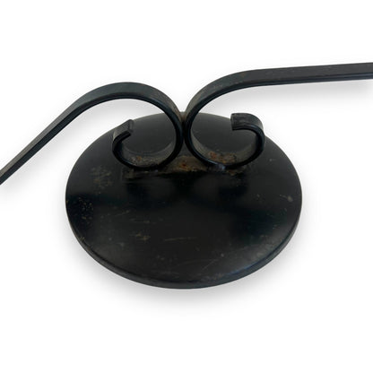 Black Metal Candlestick Holder with swirl design