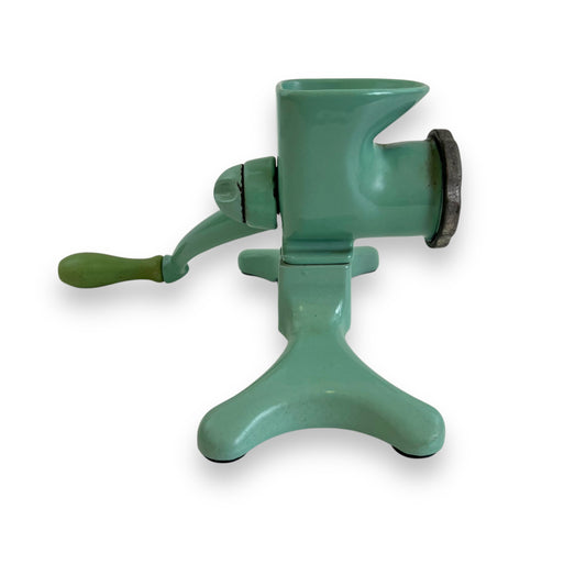 Harper Cast Iron Green Enamel Food Grinder Mincer, Meat mince grinder cast iron chopper