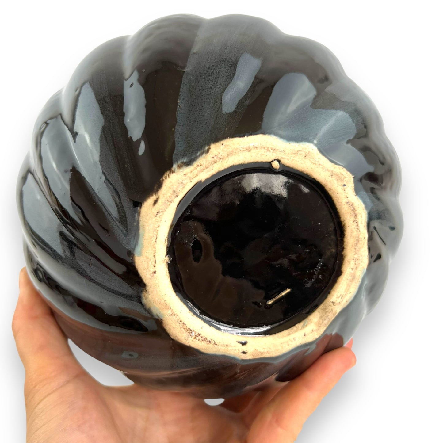 Black Ceramic Sphere shape Vase