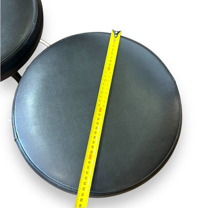 Black Vinyl Bar Stool set of 2