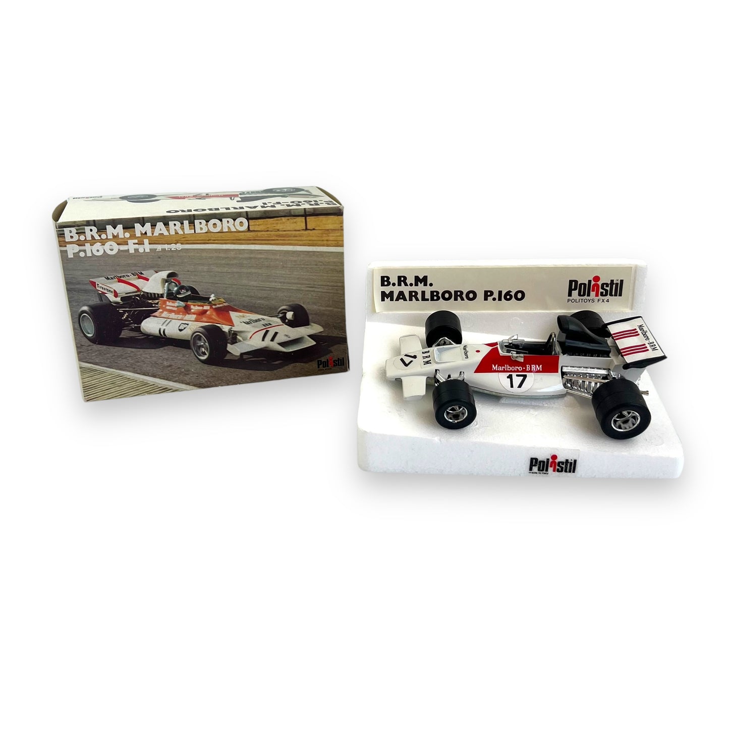 Polistil BRM Marlboro P.160 F1 Model Car 1:25 Scale with Original Box - 1974 Formula 1 Collectible
