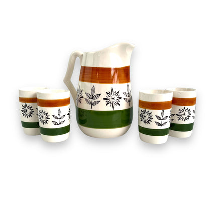 Royal Sealy MCM Pitcher and Cups Set