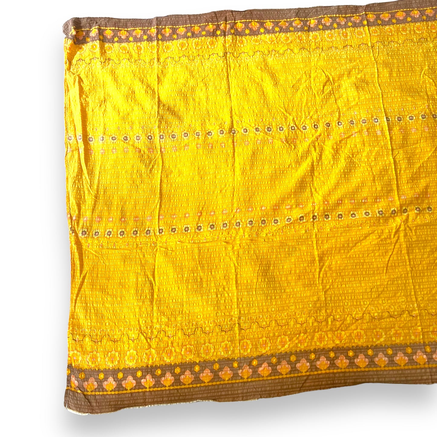 Retro Yellow Orange and Brown Flower Pattern Tablecloth