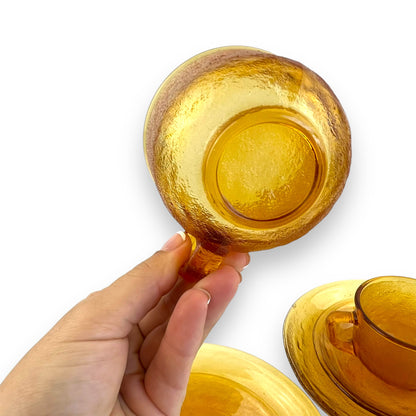 Arcoroc Sierra Amber Glass Set of 2 Trios