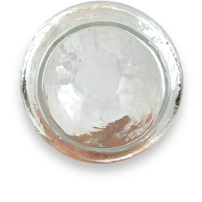 SEA Glasbruk Pop Art Clear Glass Vase – Kosta Sweden, Scrunched Pinched Sack Design