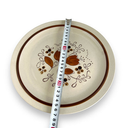 Brown pattern Floral Dinner Plate - Made in Korea