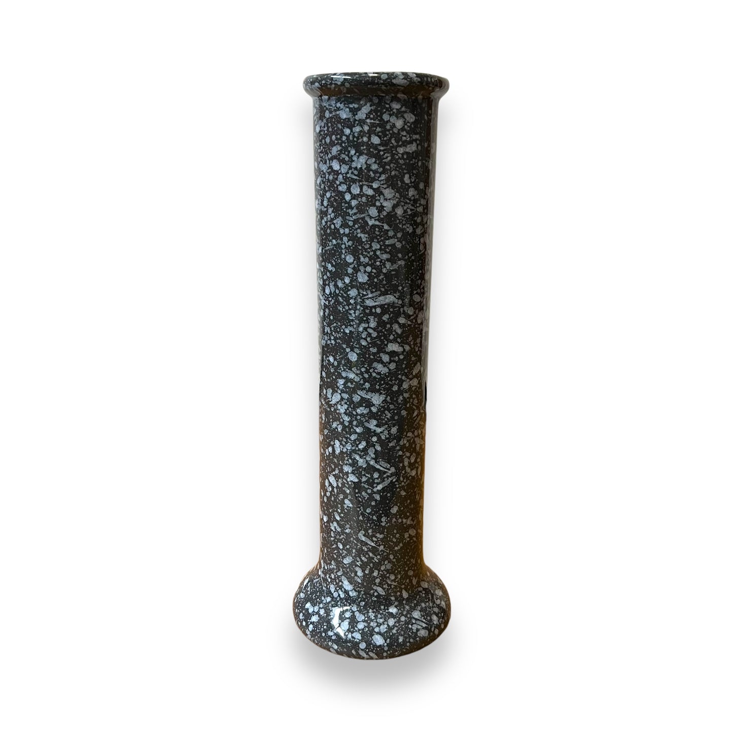Grey and White Speckled Ceramic Vase
