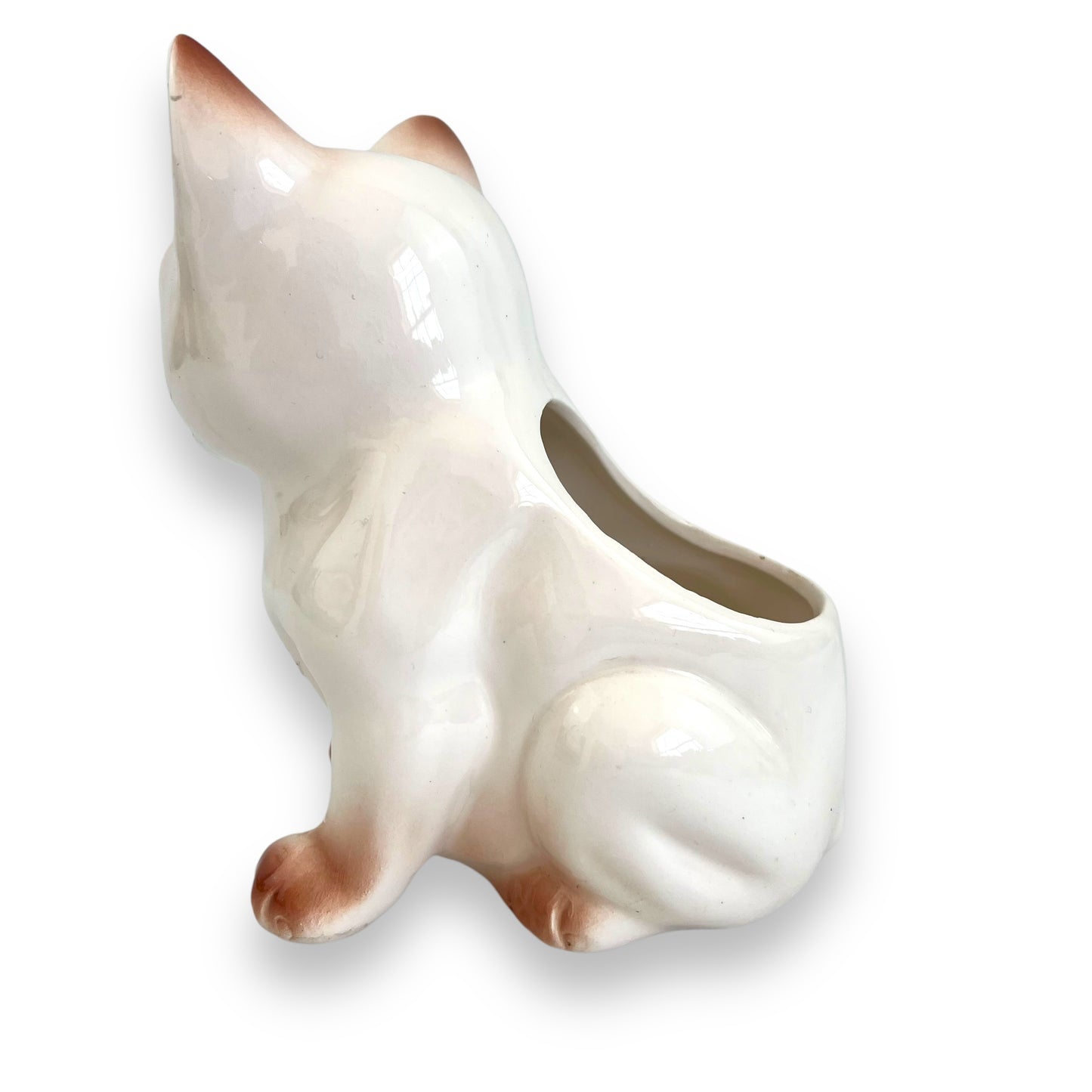 White Cat Plant Pot