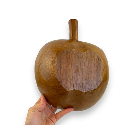 Wooden Apple Shape Bowl