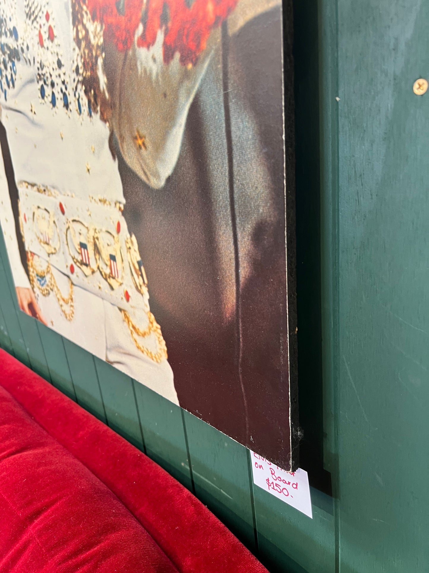 Elvis Presley Concert Photo Print on Board