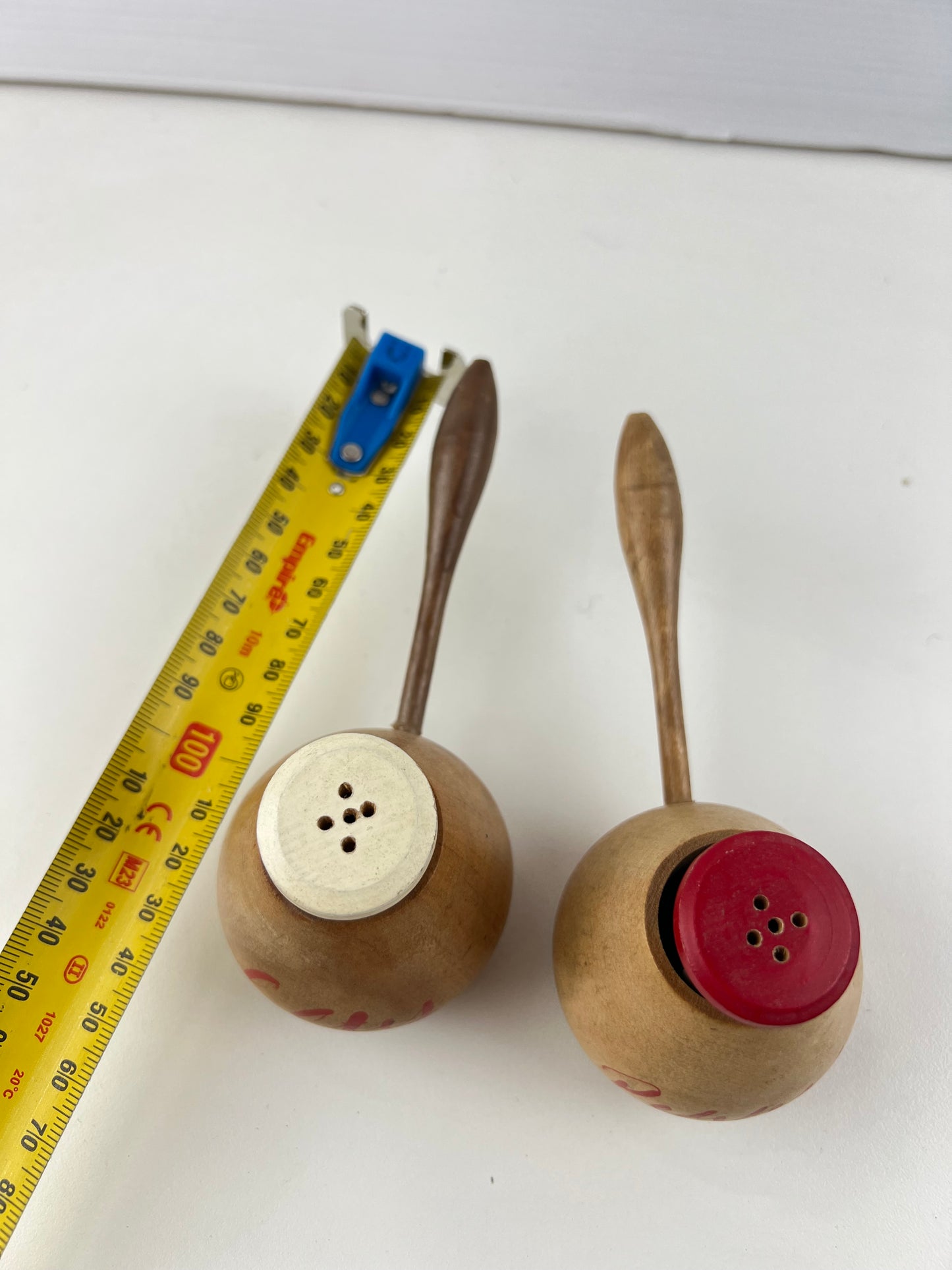 Peppy & Salty Cat Salt & Pepper Shakers with Timber Holders