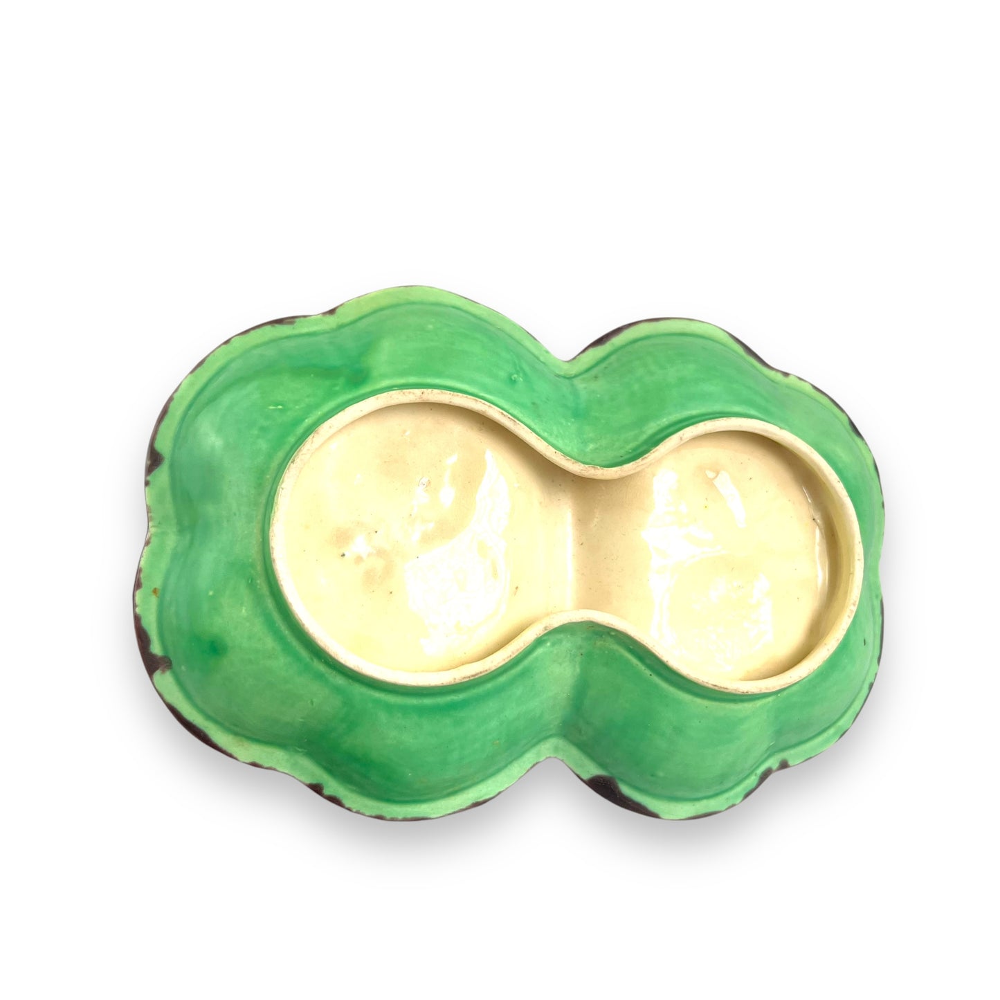 Two part flower dish with handle