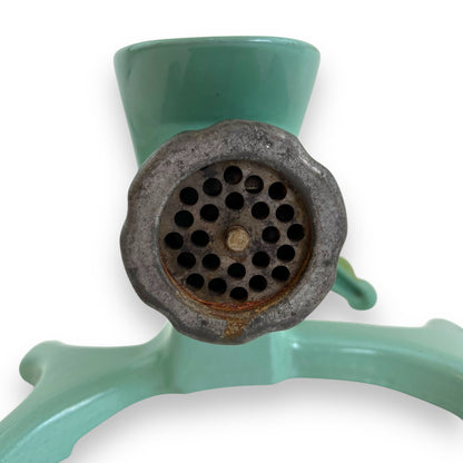 Harper Cast Iron Green Enamel Food Grinder Mincer, Meat mince grinder cast iron chopper