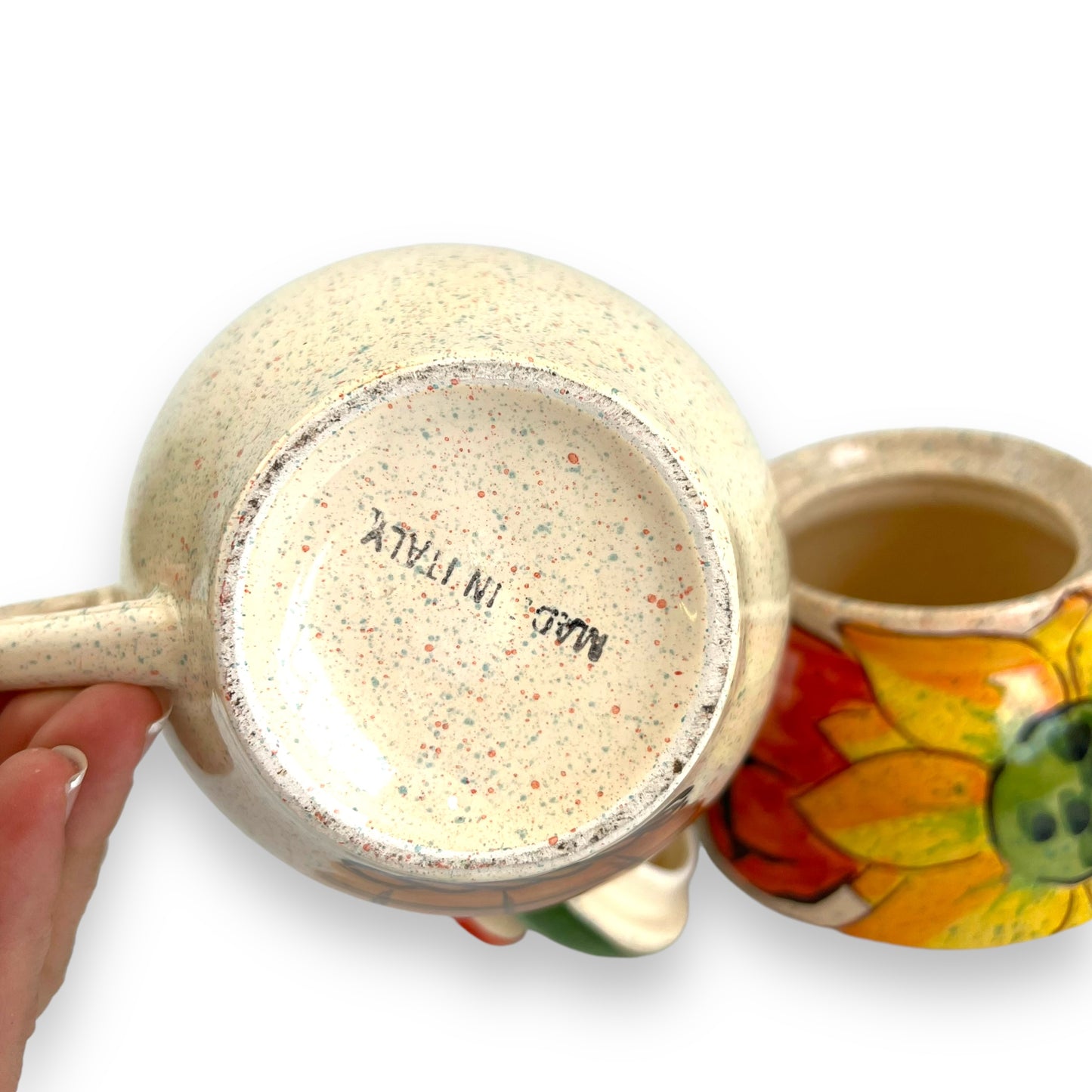 Yellow flower teapot and cup set