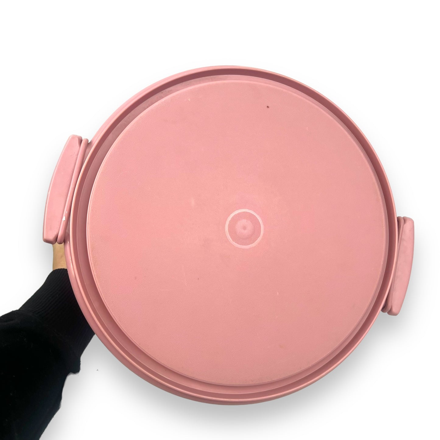 Vintage Pink Tupperware Round Cake Carrier Storage Container