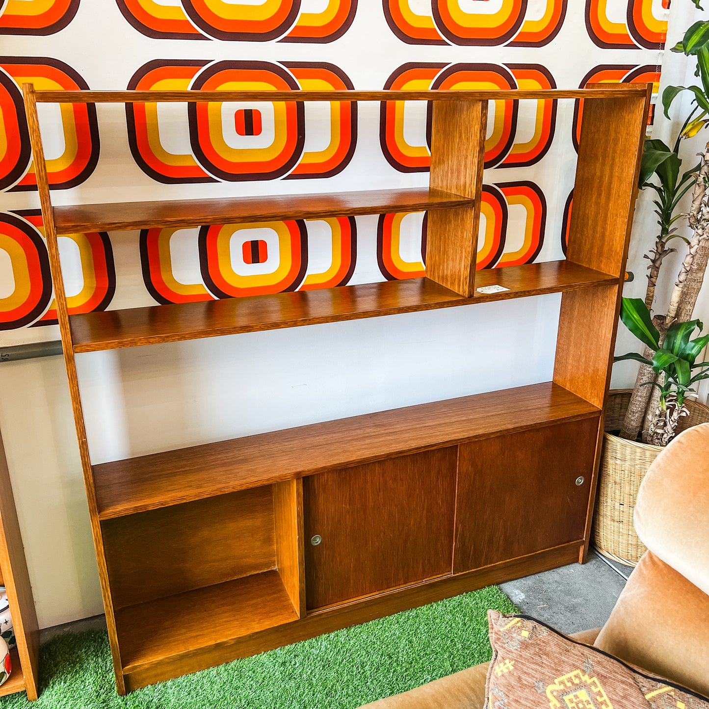 Mid-Century Modern Teak Wall Unit / Bookshelf