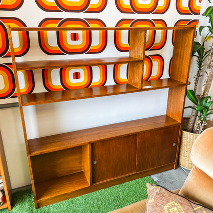 Mid-Century Modern Teak Wall Unit / Bookshelf