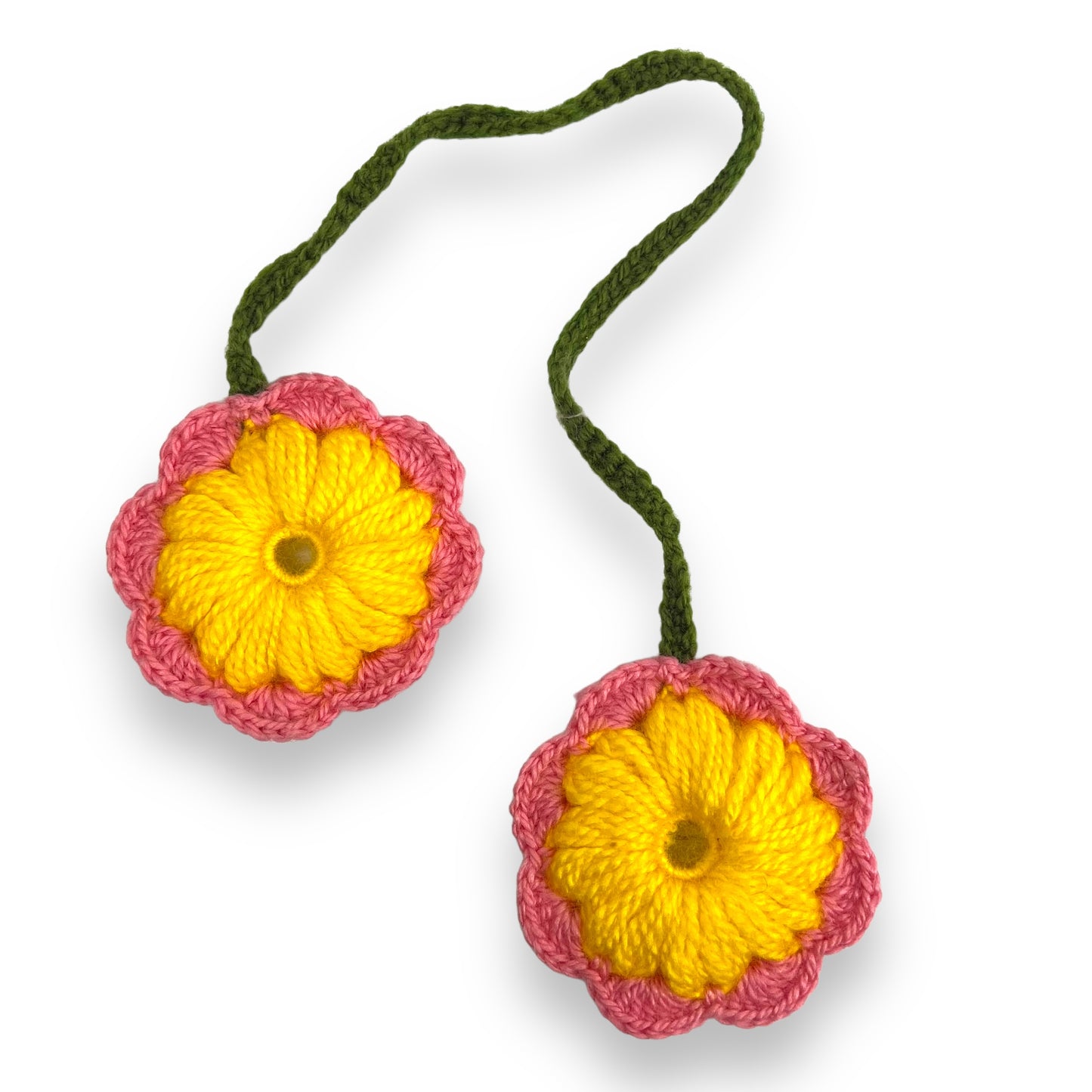 Cute crochet flowers for car