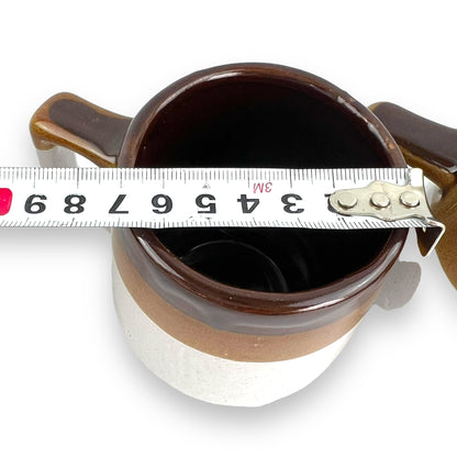 Brown stripe Mug set of 4