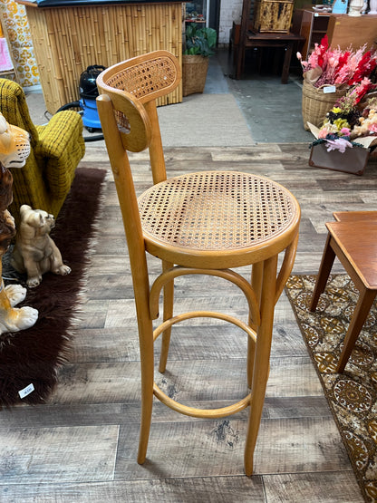 Bentwood & Cane Bar Stool – Thonet Style