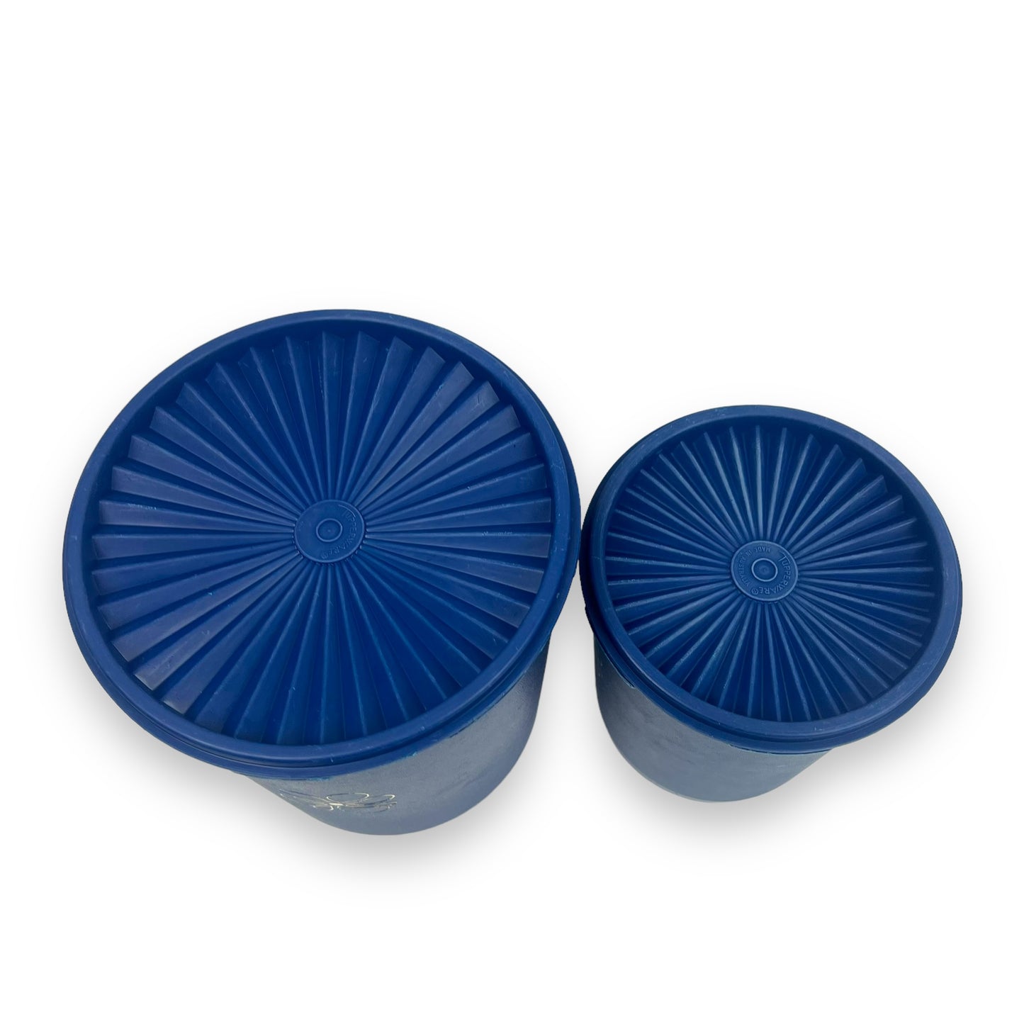Retro Blue Tupperware Storage Container set of 2