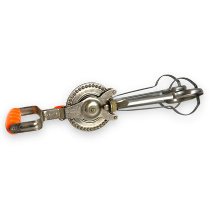 Retro Swift Whip Orange Handle Hand Whisk Egg Beater - Stainless Steel