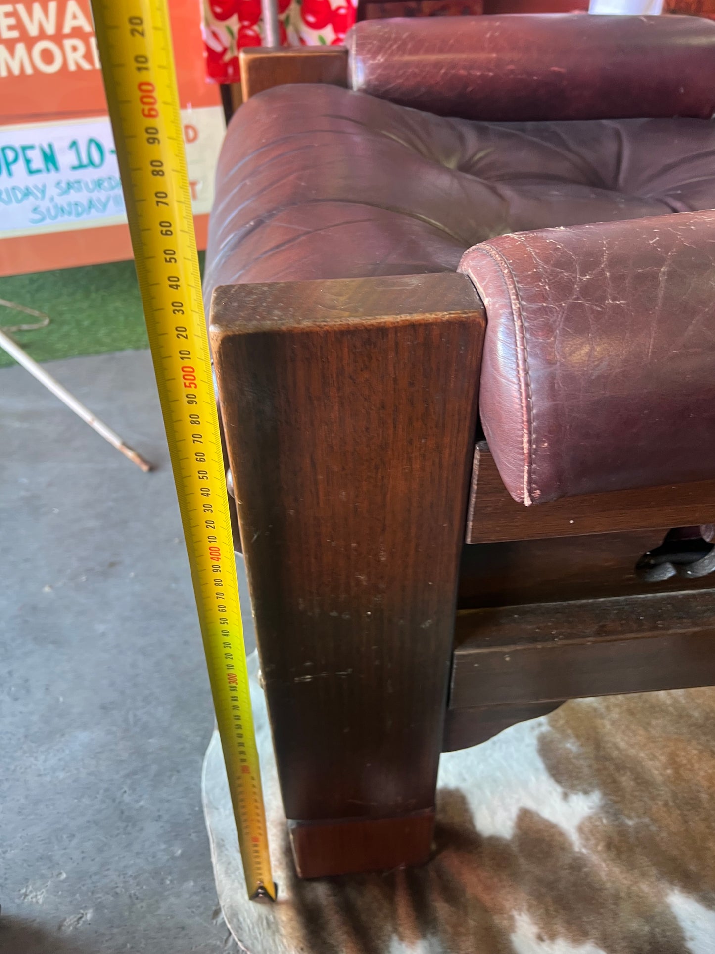 Davis Furniture Leather Armchair – Solid Timber Frame