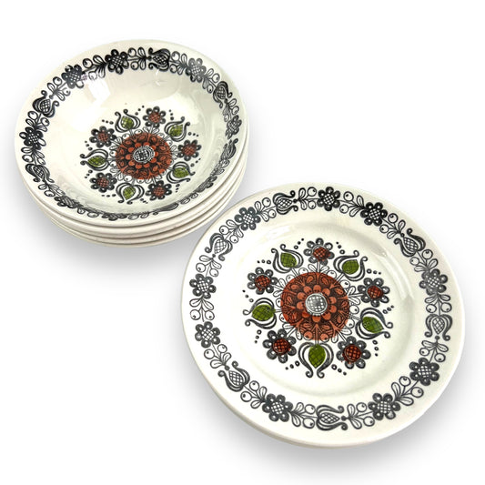Broadhurst Side Plates x4 & bowls x5