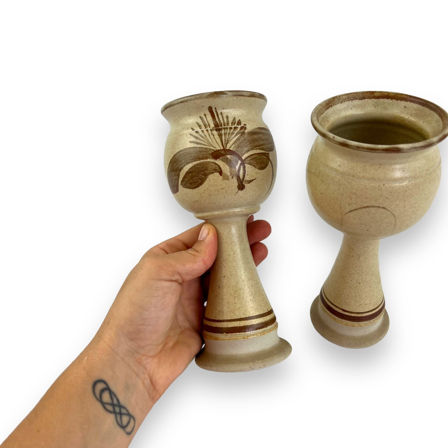 Ceramic Wine Goblet x2